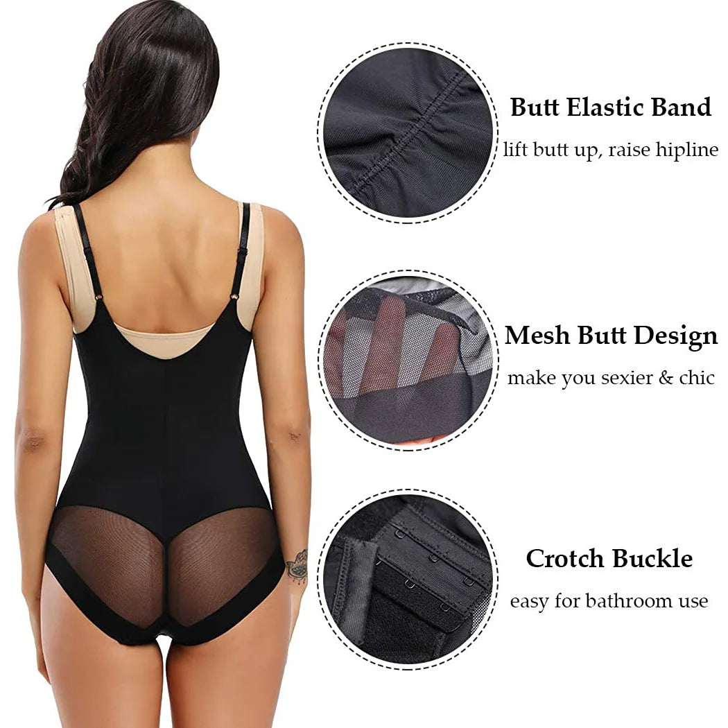 ShapeEase Sculpting Waist Trainer Bodysuit – Firm Tummy Control Shapewear for Women