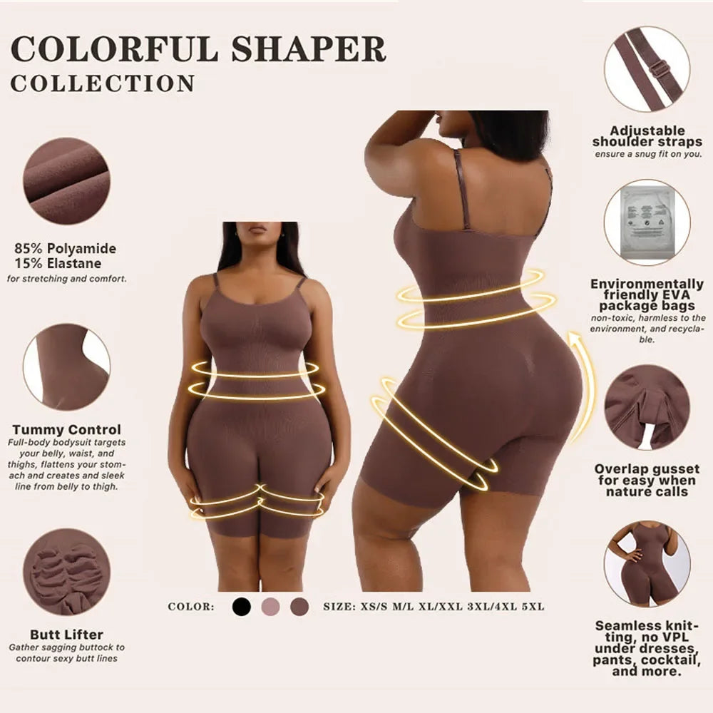 ShapeEase Full Body Sculpt Bodysuit – Firm Tummy & Waist Control