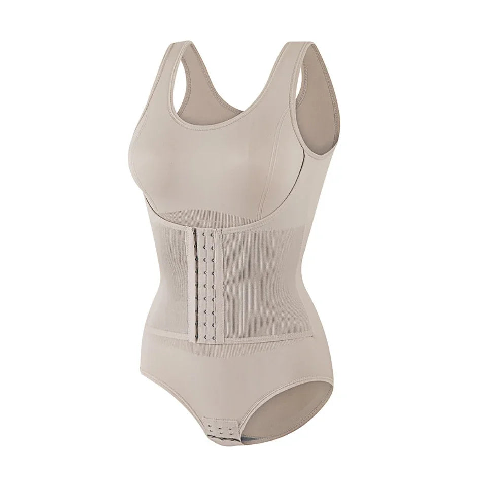 ShapeEase SculptZip Bodysuit – Zipper Waist & Tummy Control Shapewear