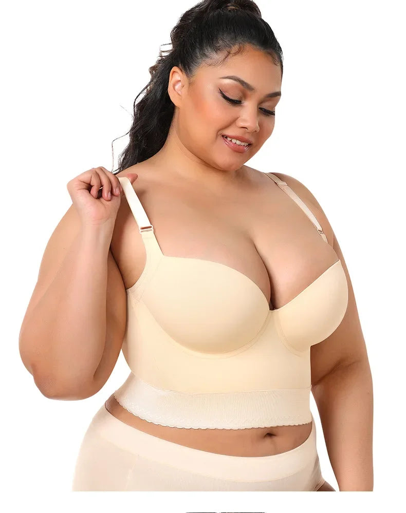 ShapeEase Longline Push-Up Shapewear Bra