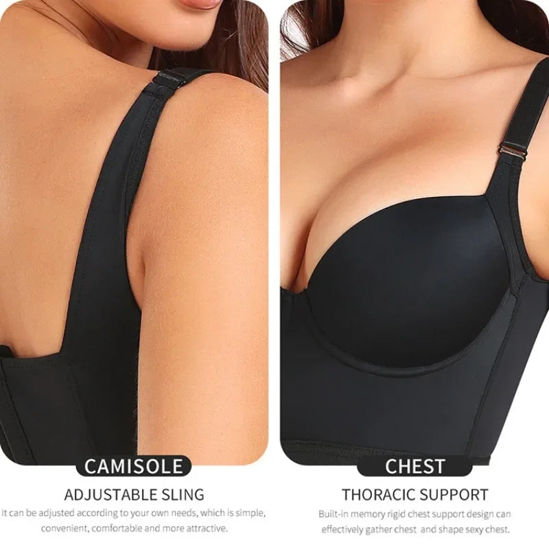 ShapeEase Longline Push-Up Shapewear Bra