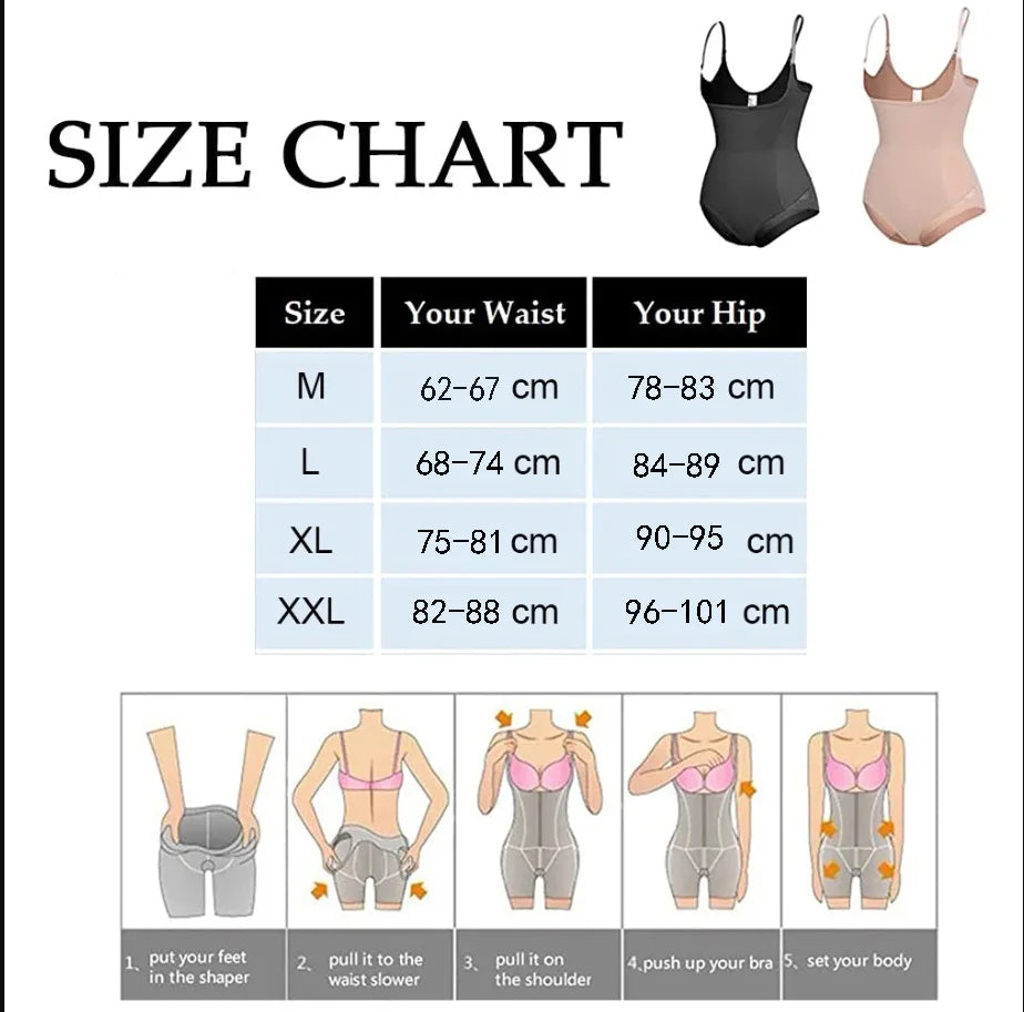 ShapeEase Sculpting Waist Trainer Bodysuit – Firm Tummy Control Shapewear for Women