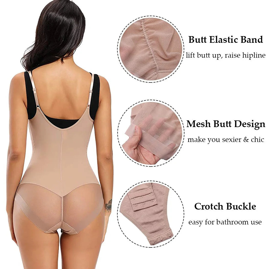 ShapeEase Sculpting Waist Trainer Bodysuit – Firm Tummy Control Shapewear for Women