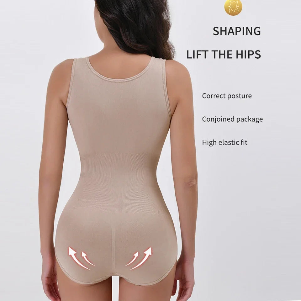 ShapeEase SculptZip Bodysuit – Zipper Waist & Tummy Control Shapewear