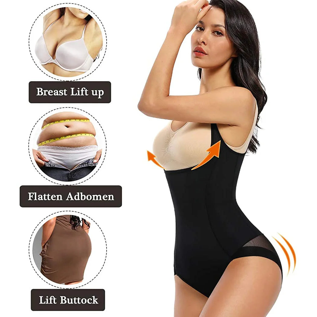 ShapeEase Sculpting Waist Trainer Bodysuit – Firm Tummy Control Shapewear for Women